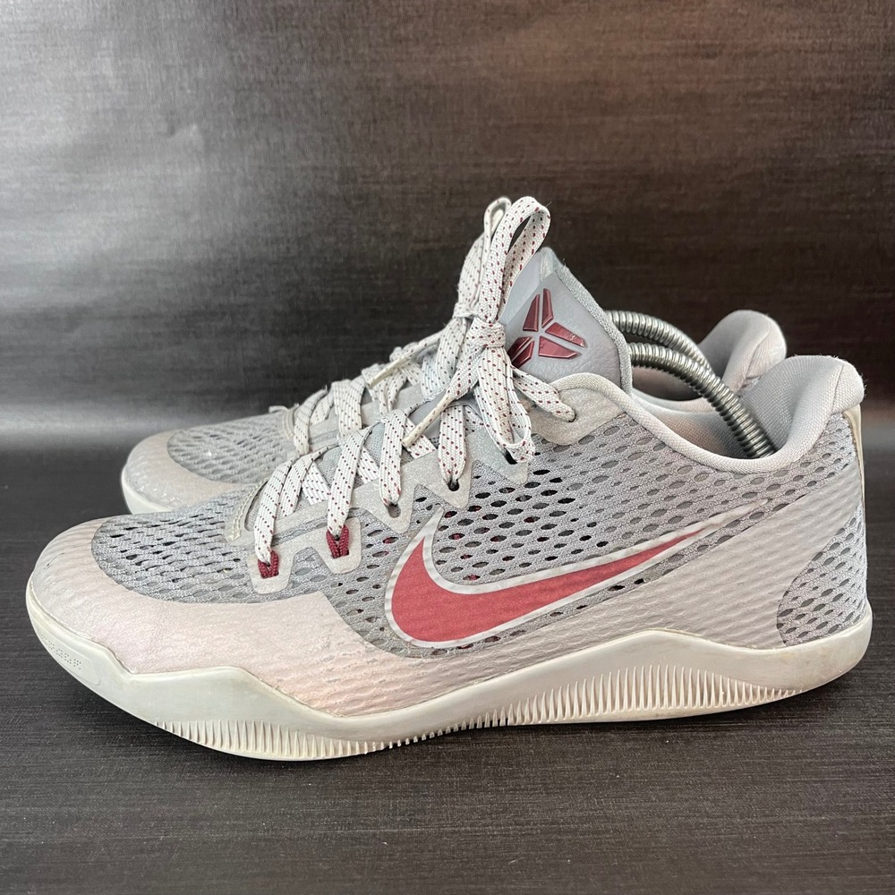 Nike Kobe 11 Lower Merion Aces Cool Grey Red Basketball‎ Shoes 836183-006